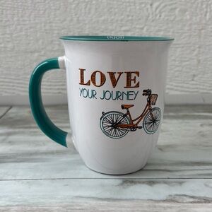 TMD Holdings ‘Love Your Journey’ Coffee Mug Cup Vintage Bicycle Retro Spring